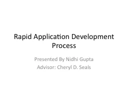 Rapid Application Development Process
