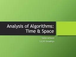 Analysis of Algorithms: Time & Space