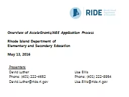 Overview of  AcceleGrants/ABE Application Process