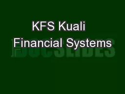 KFS Kuali  Financial Systems