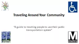 Traveling Around Your Community