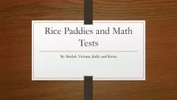 Rice Paddies and Math Tests