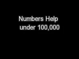 Numbers Help under 100,000