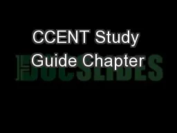 CCENT Study Guide Chapter