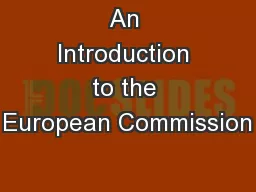 An Introduction to the European Commission