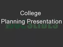 College Planning Presentation