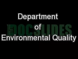 Department of Environmental Quality