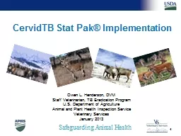 CervidTB Stat Pak® Implementation