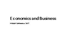 Economics and Business HASSSA Conference 2017