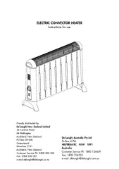 ELECTRIC CONVECTOR HEATER Instructions for use DeLongh