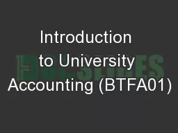 Introduction to University Accounting (BTFA01)
