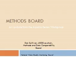 METHODS BOARD An Update from the Aquatic Sensor Workgroup