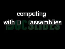 computing with 	     assemblies