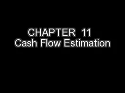 CHAPTER  11  Cash Flow Estimation