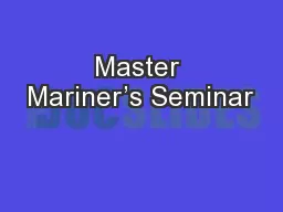 Master Mariner’s Seminar