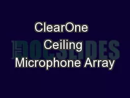 ClearOne  Ceiling Microphone Array