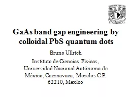 GaAs  band gap engineering by colloidal PbS quantum dots