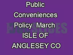 Public Conveniences Policy  March  ISLE OF ANGLESEY CO
