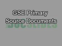 GSE Primary Source Documents