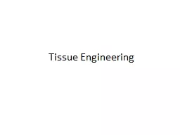 Tissue Engineering Tissue Engineering
