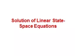 Solution of Linear State-