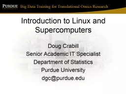 Introduction to Linux and Supercomputers