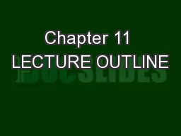 Chapter 11 LECTURE OUTLINE