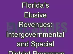 Exploring Florida’s Elusive Revenues: Intergovernmental and Special District Revenues