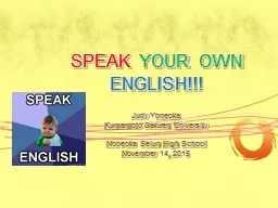 SPEAK   YOUR OWN  ENGLISH!!!