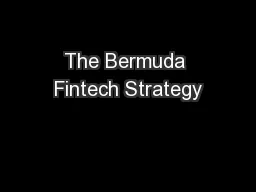 The Bermuda Fintech Strategy