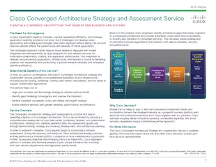 AtAGlance Cisco Converged Architecture Strategy and As