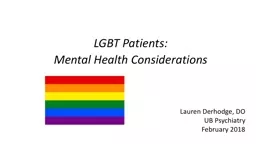 LGBT Patients: Mental Health Considerations