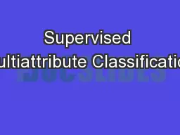 Supervised Multiattribute Classification