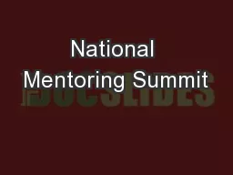 National Mentoring Summit
