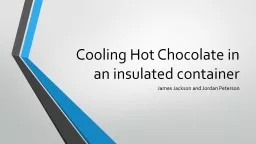 Cooling Hot Chocolate in an