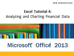 Excel Tutorial 4:  Analyzing
