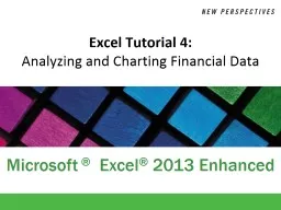 Excel Tutorial 4:  Analyzing