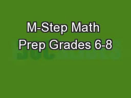 M-Step Math Prep Grades 6-8