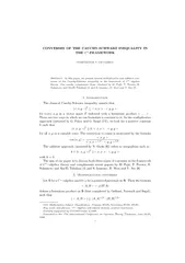 CONVERSES OF THE CAUCHYSCHWARZ INEQUALITY IN THE FRAME