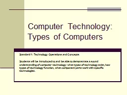 Computer Technology: Types of Computers