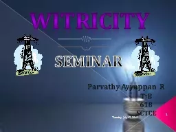 WITRICITY SEMINAR Parvathy Ayyappan R