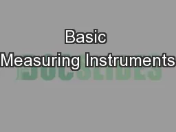 Basic Measuring Instruments