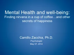 Mental  Health  and  well-being