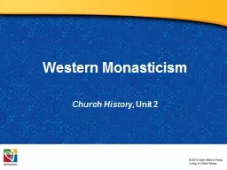 Western Monasticism Church History,