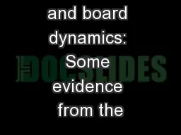 Groupthink  and board dynamics: Some evidence from the