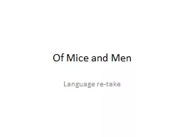 Of Mice and Men Language re-take