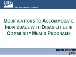 Modifications to Accommodate Individuals with Disabilities