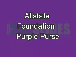 Allstate Foundation  Purple Purse