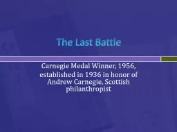 The Last Battle Carnegie Medal Winner, 1956,