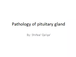 Pathology of pituitary gland